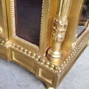Louis xvi display cabinet in gilded wood