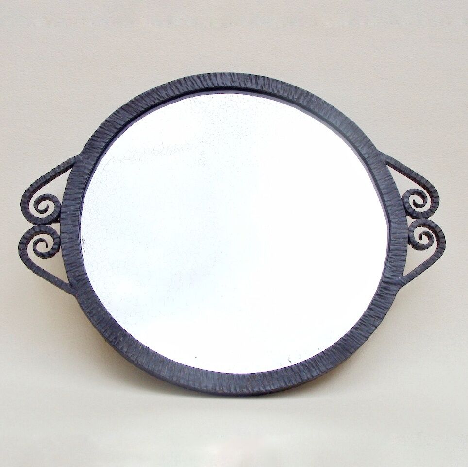 1930 hammered metal mirror