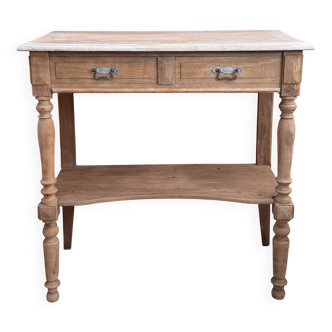 raw wood console