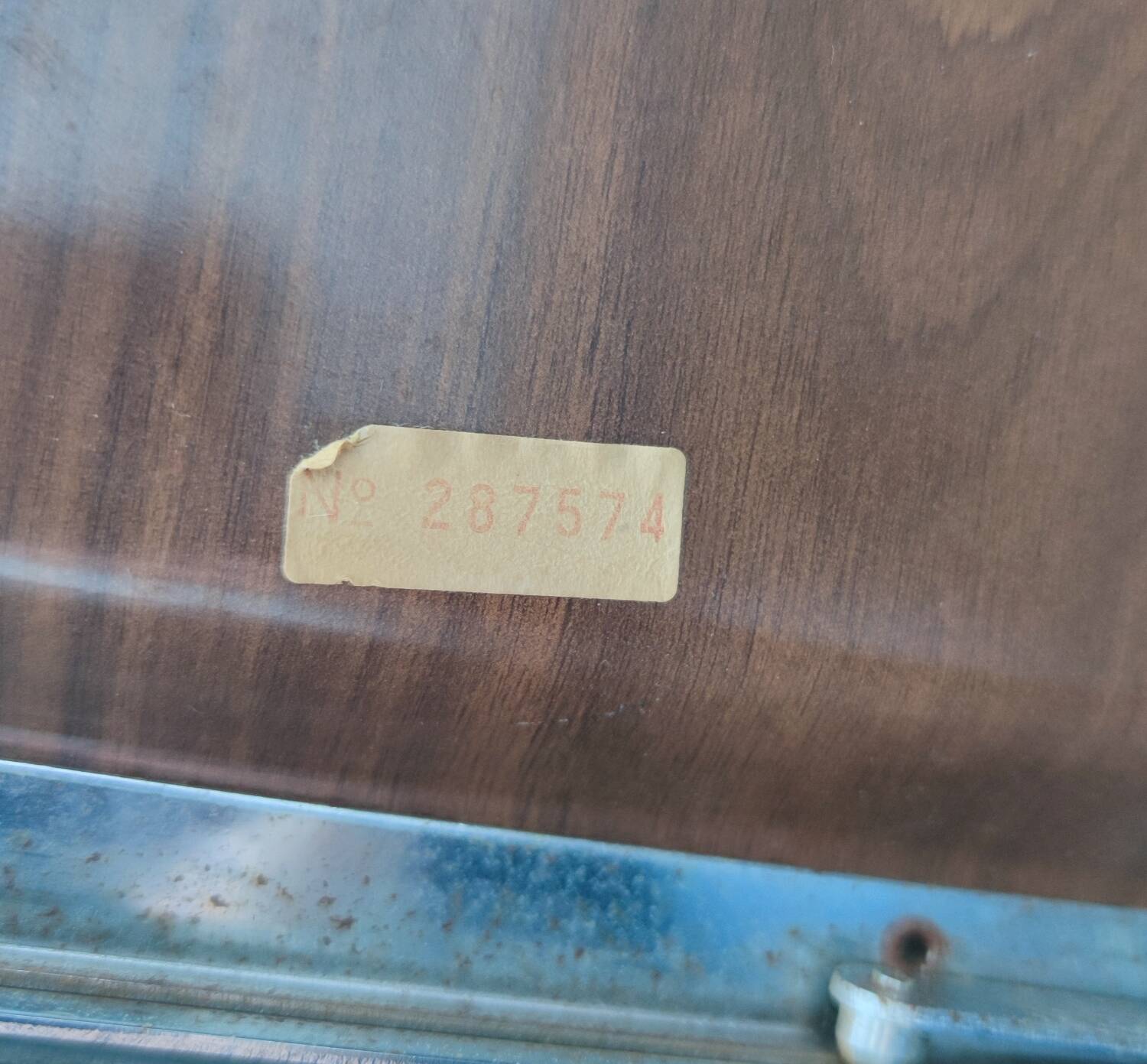 Folding side table on casters