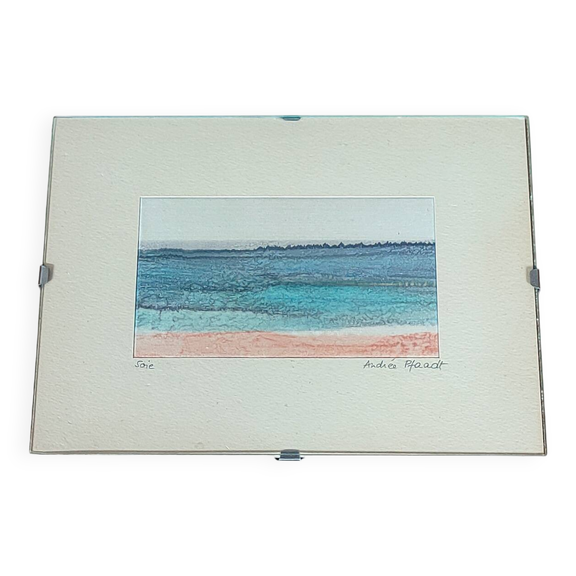 Andrée PFAADT painting – Silk painting – Shoreline – Contemporary.