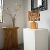 Constructivist wooden table lamp