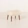 Danish mid century footstool in longhair sheepskin, 1960s