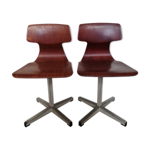 Chaises en contreplaqué