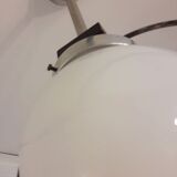 Art Deco aluminium and globe ceiling light