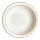 Plat rond et creux ULIM en porcelaine de Limoges blanche et dorée