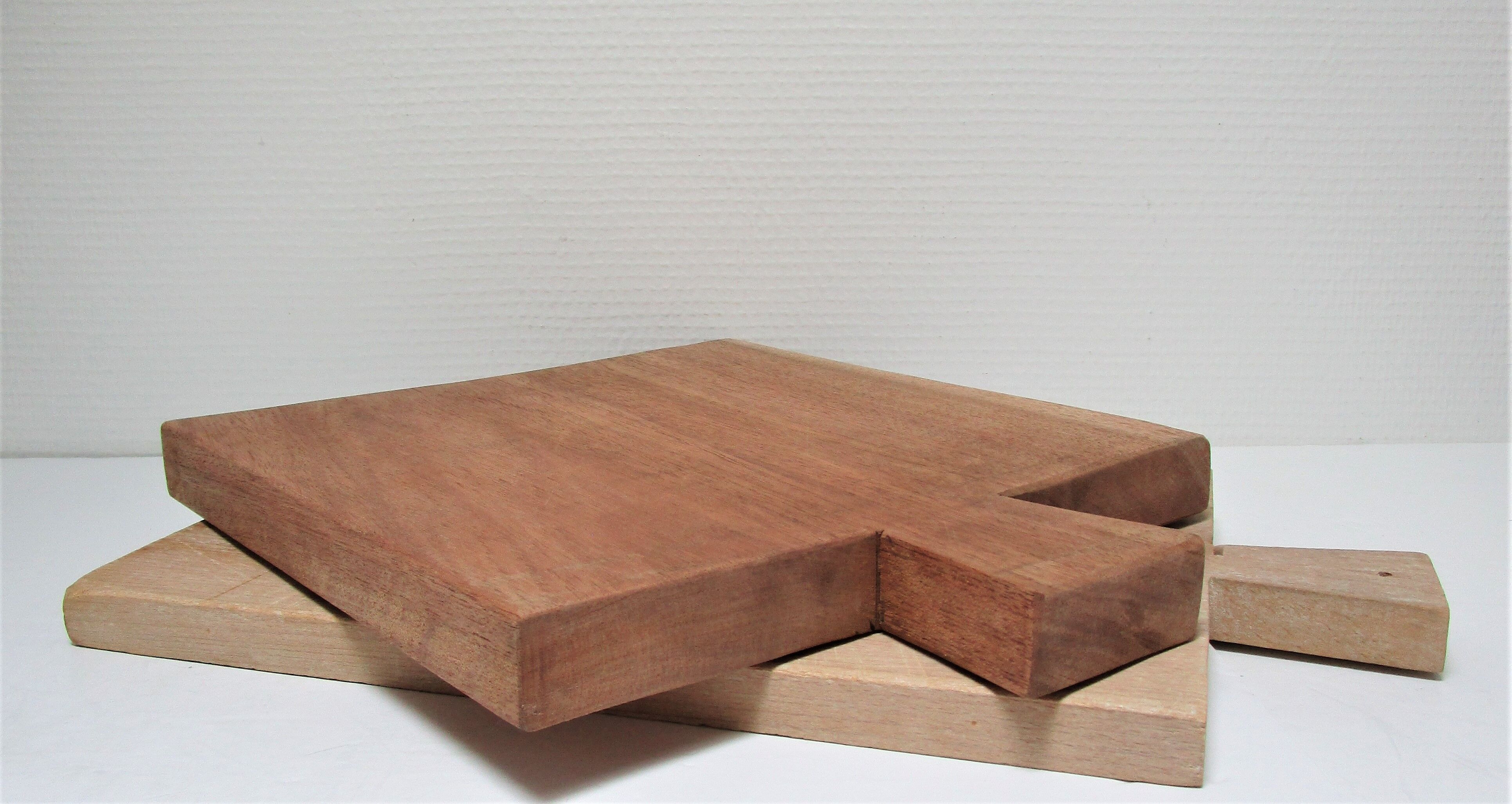 Two vintage solid wood cutting boards XL