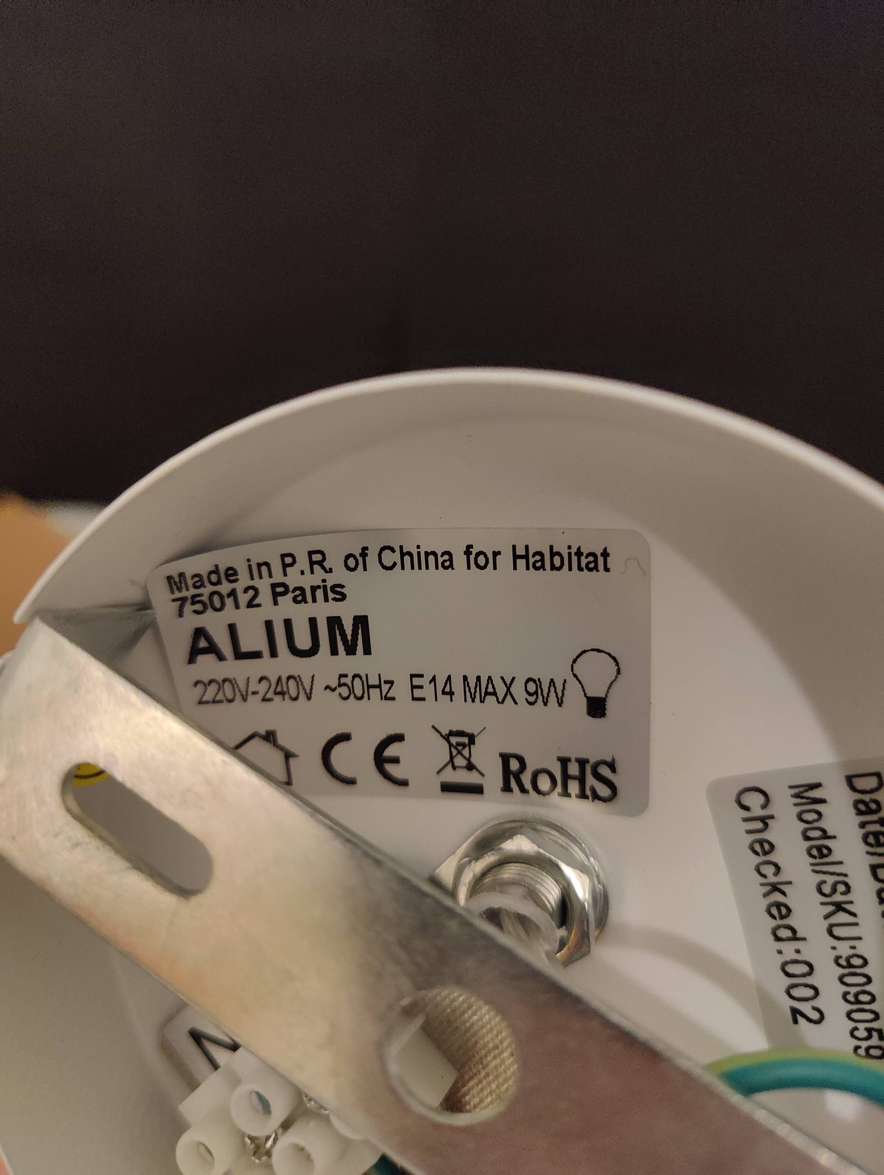 Suspension Alium Habitat white
