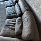 Roche Bobois Il Teatro sofa in brown leather