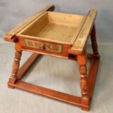 19th-century painted wooden changing table