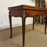 19th century floral marquetry games table