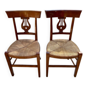 Duo chair Lyre decor