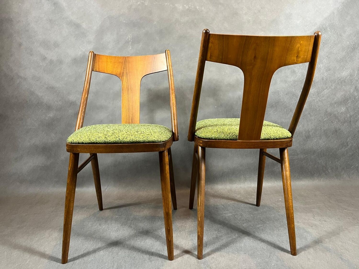Set of 4 renovated vintage chairs, mier edition, czech vintage 1960s