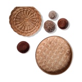 Wicker trays for wall decoration