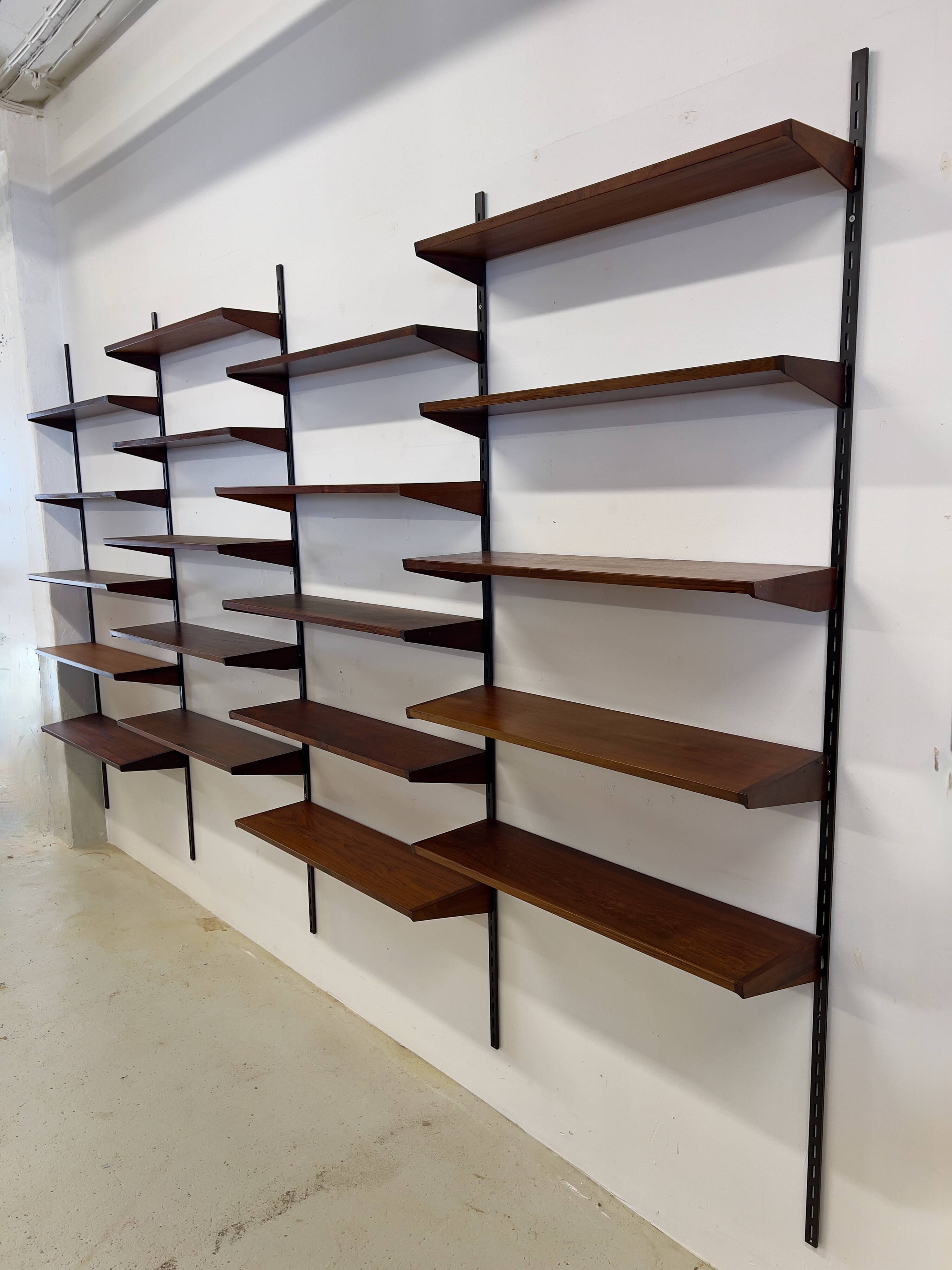 Rosewood Modular Wall System By Kai Kristiansen For Feldballes