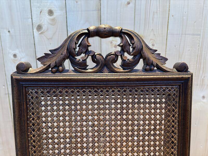 Set of 4 Renaissance cane chairs.