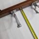 Wall rack "Art Deco" in cast aluminum and wood, 3 hooks, 54 cm