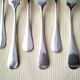 Set of 6 silver metal table forks Uniplat model