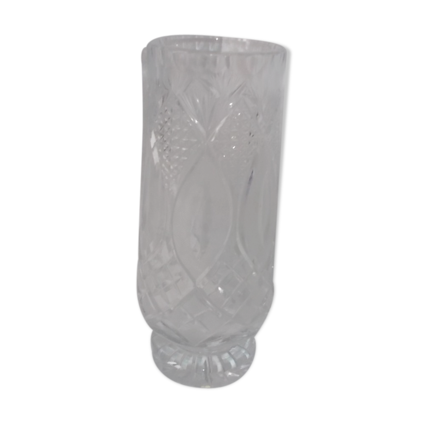 Cut crystal vase