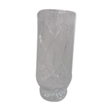 Chiseled crystal vase