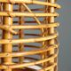 Vintage woven bamboo stool, Italian design from the 1970s.