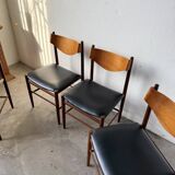 Set of 4 Italian chairs by Gianfranco Frattini.