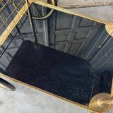 Vintage black and gold rolling trolley