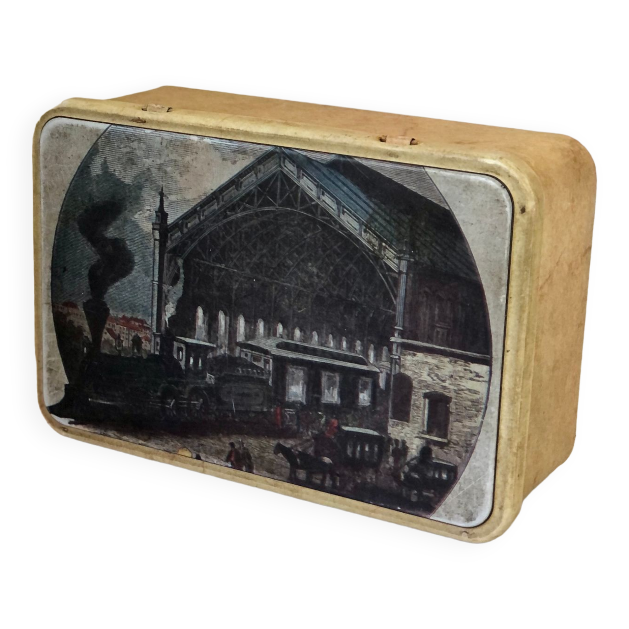 Sheet metal box screen printing old station