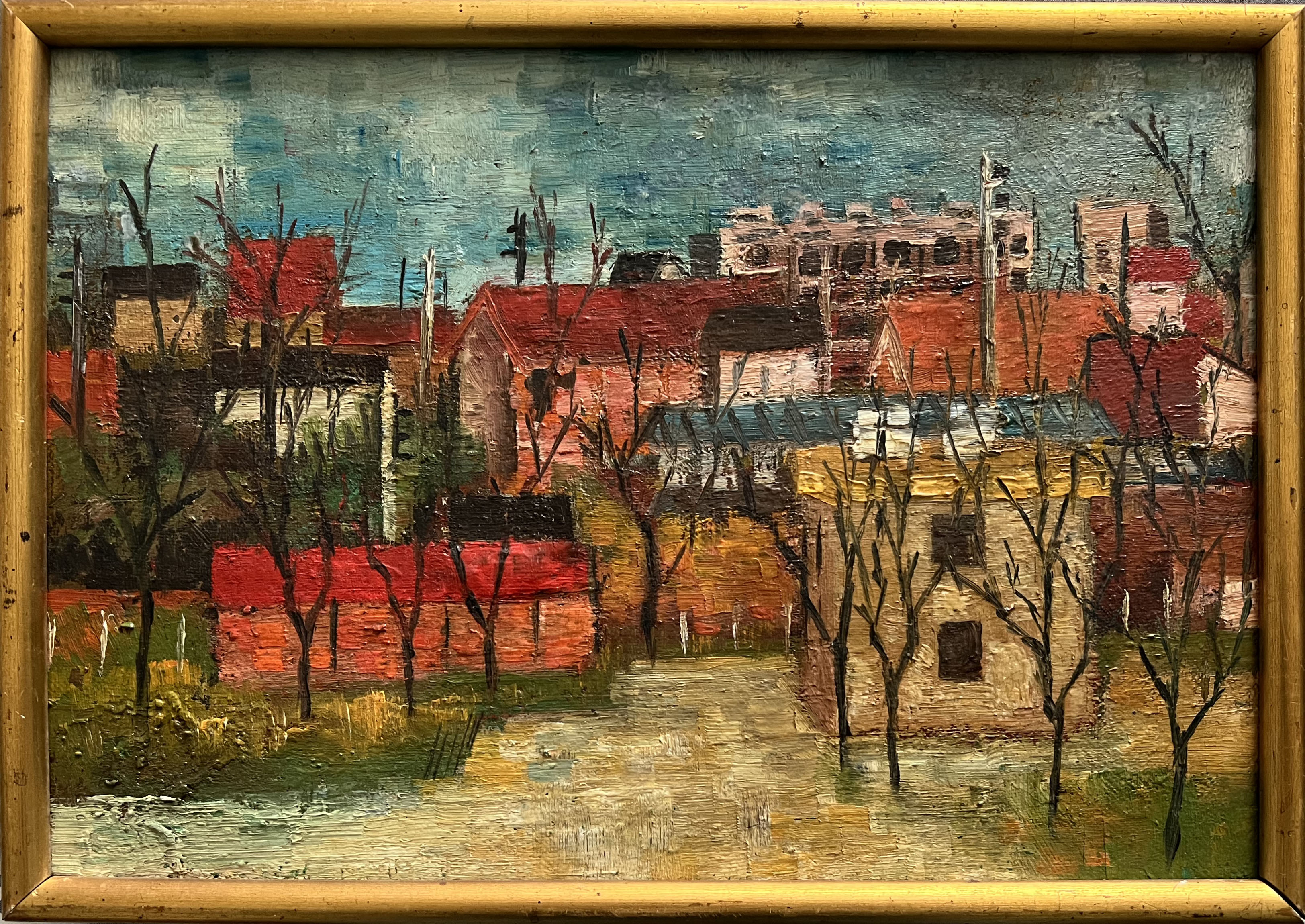 "the city" oil on canvas