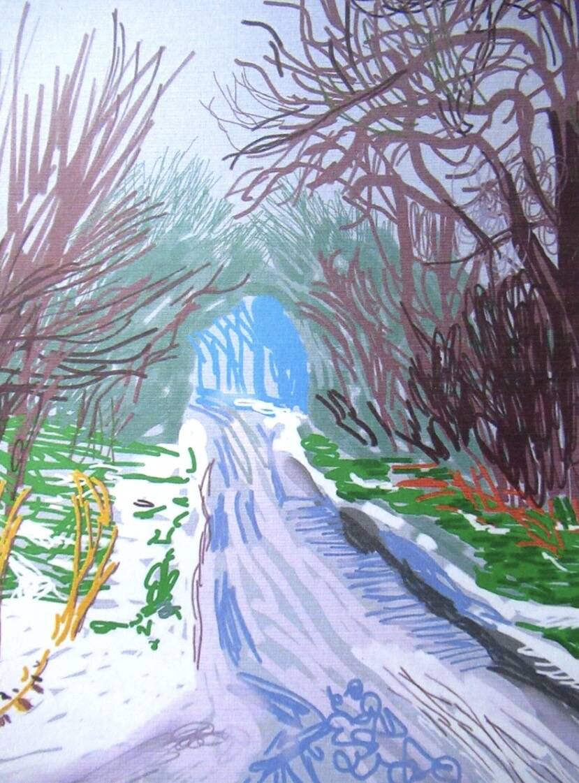 Signed numbered lithograph by David Hockney.