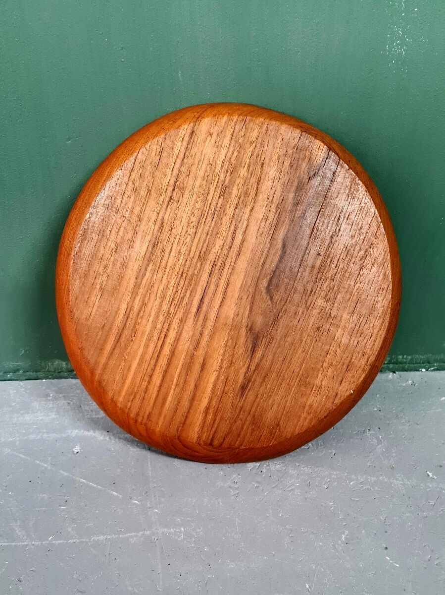 Vintage teak snack serving bowl, 1960s