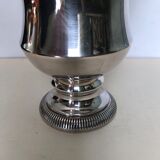Silver metal vase