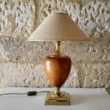 Homemade leather lamp the dolphin