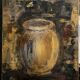 Huile sur toile nature morte jarre provençale