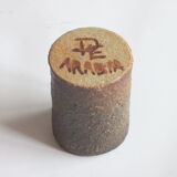 Brown ceramic vase by Paul Envalds for Arabia Finland 1960/1970