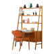 Scandinavian mid century bookcase with a desk, Sweden 1960s