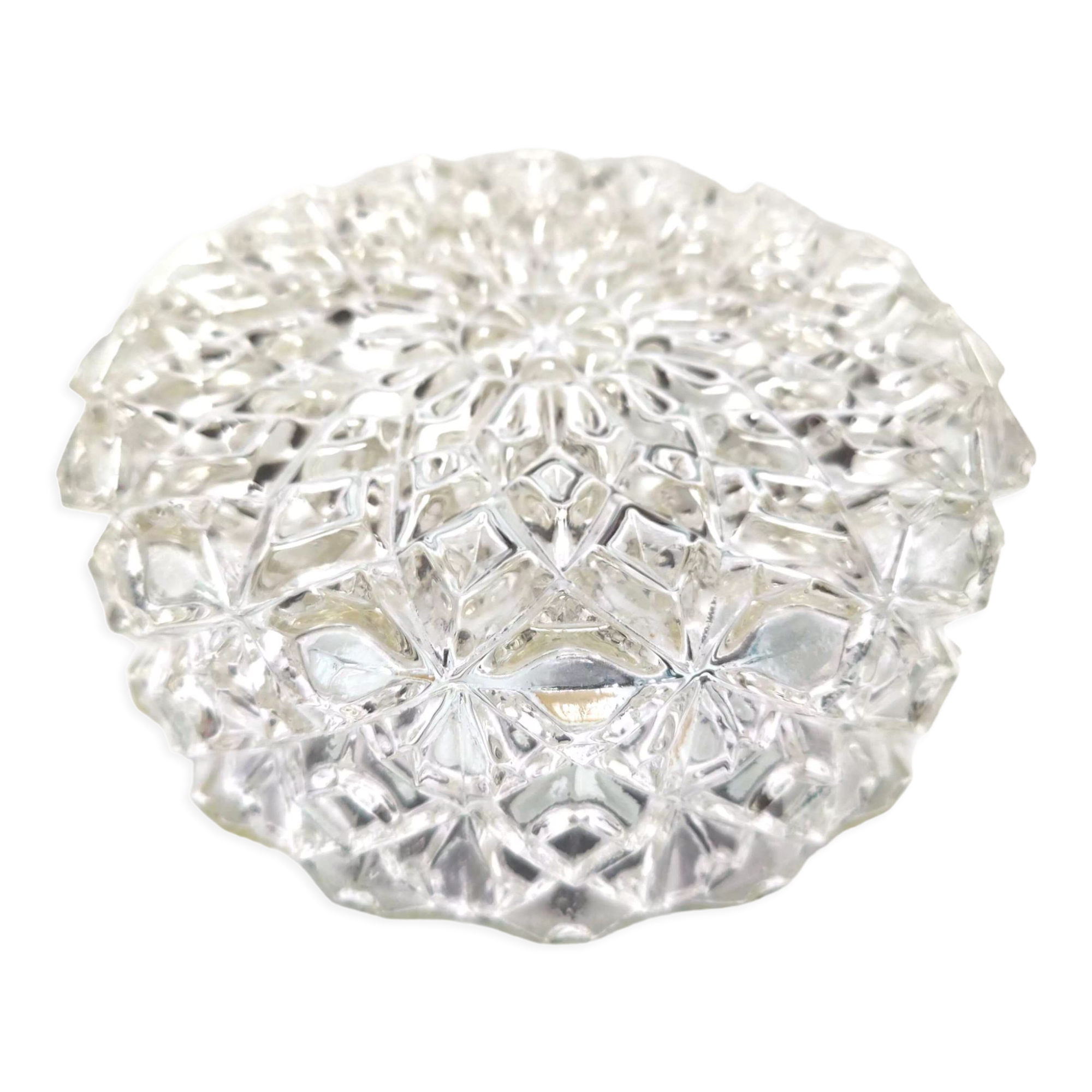 Cast glass ceiling lamp