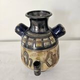 Stoneware vase with Art Deco geometric motifs signed Roger GUERIN