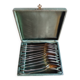 box of 12 vermeil dessert spoons