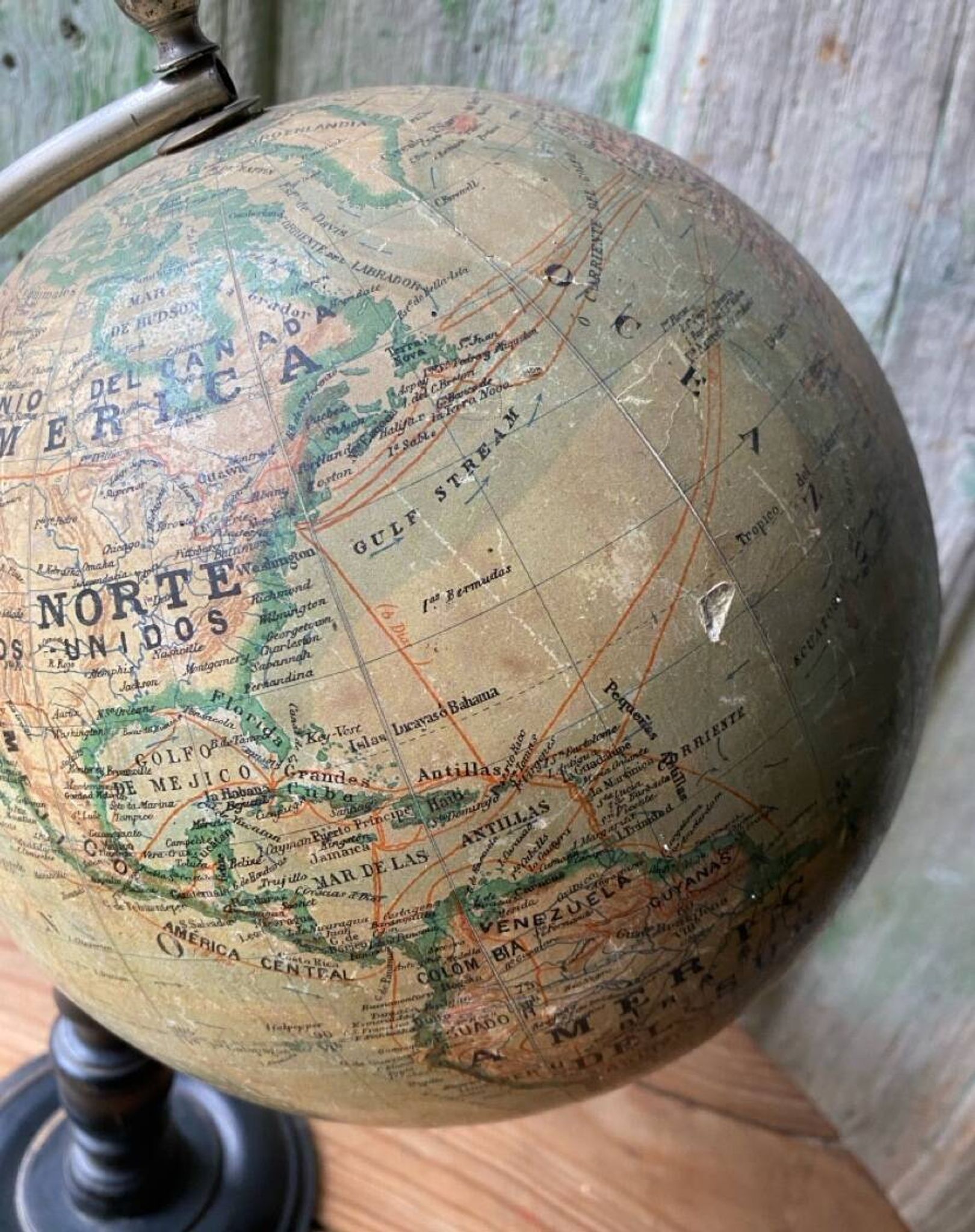 Ancien Globe Terrestre J. Lebègue & Cie, Paris — Environ 1885 / 1890 (Édition