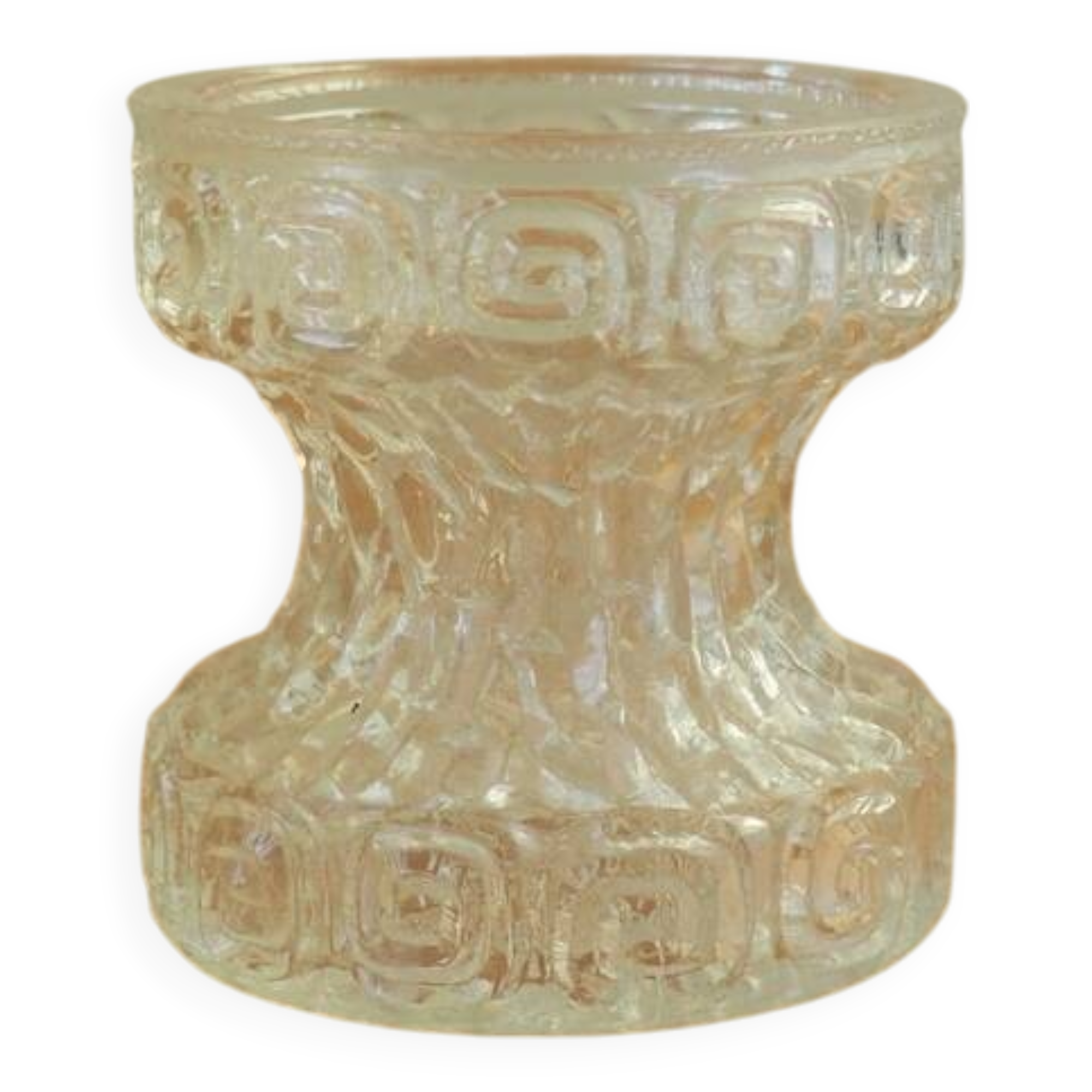 1970S Oberglas 'Carnival' Vase With Greek Pattern