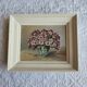 Tableau vintage bouquet de fleurs signé Girardot