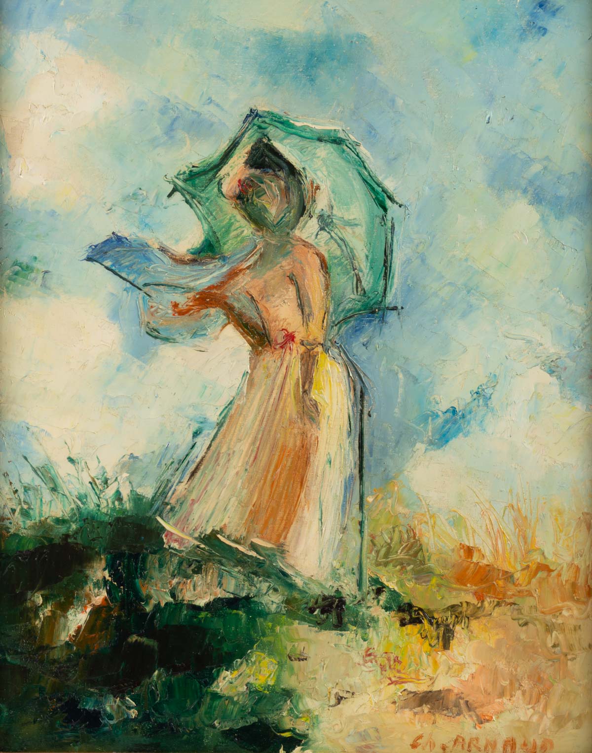 Post-Impressionist painting by Ch. Arnaud.