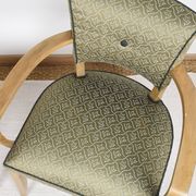 Pair of upholstered bridge armchairs.