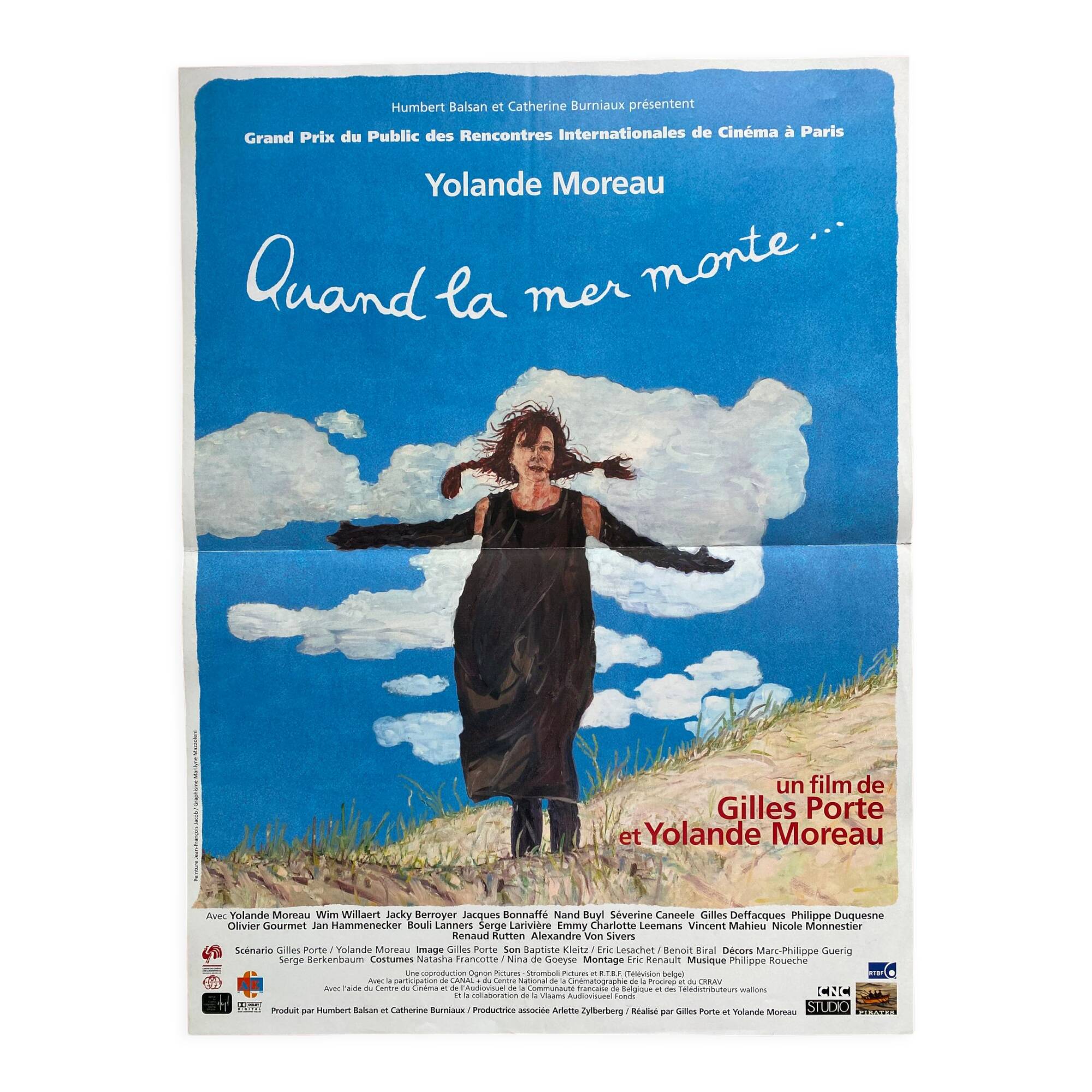 Original cinema poster "Quand la mer monte" Yolande Moreau 40x60cm