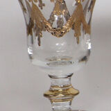 Service 12 glasses decoration engraved gold border