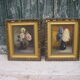 Paire de peintures de fleurs