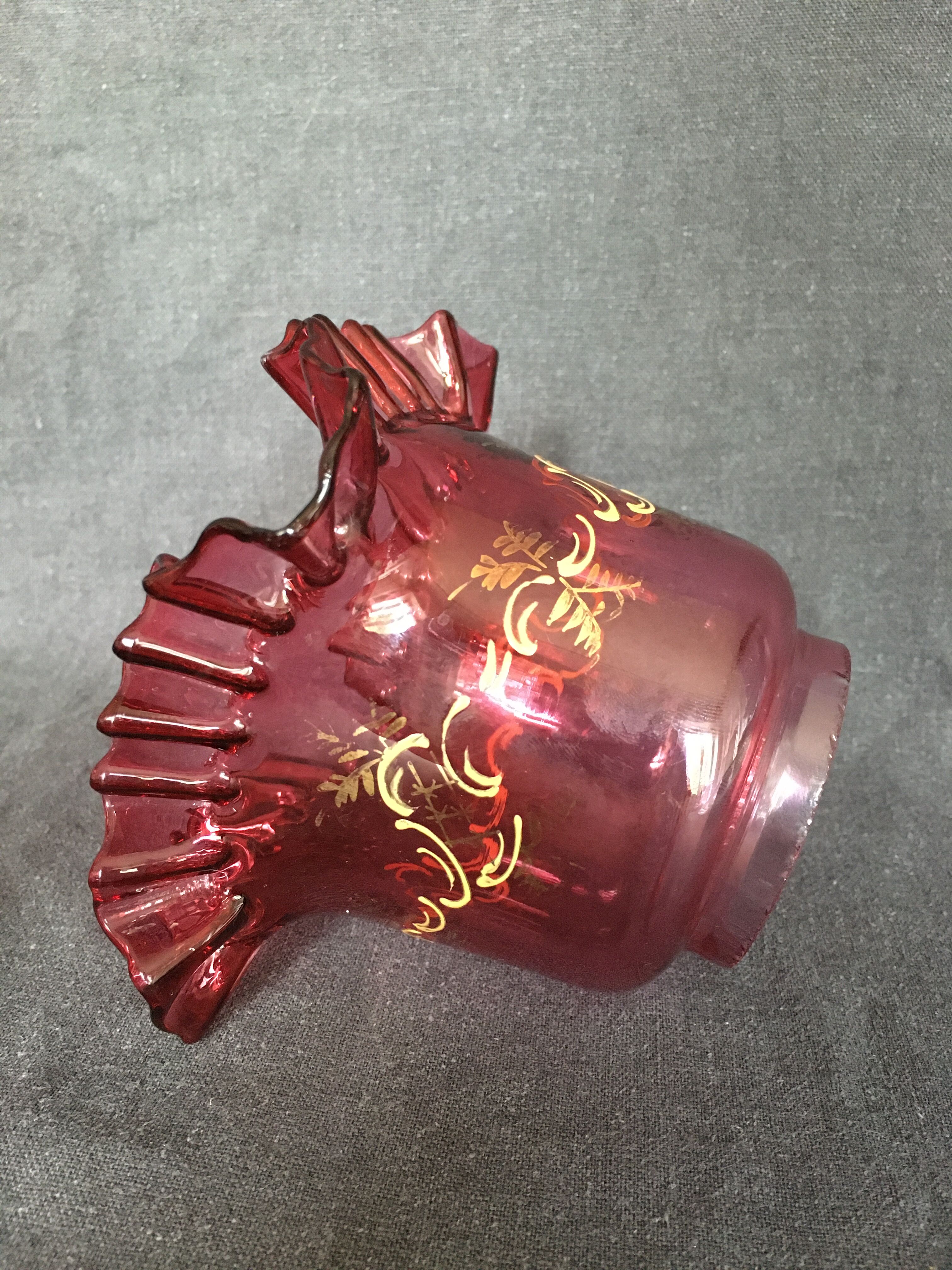 Enamelled red tulips