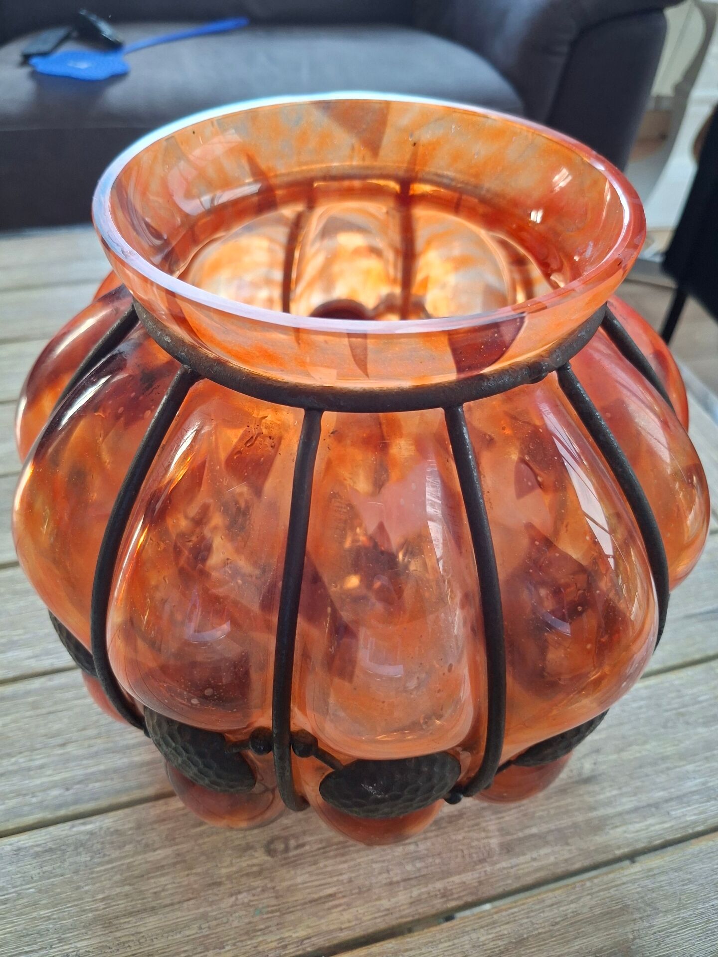 Large Art Deco vase in blown glass - Daum / Majorelle style