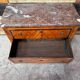 Jumping commode in fruitwood and marble